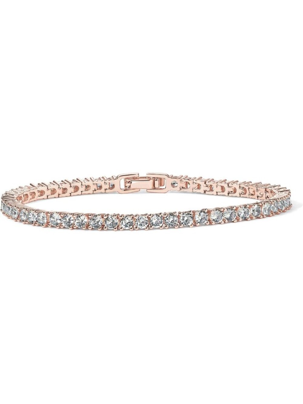 Elegant 14K Gold Plated 3mm Cubic Zirconia Tennis Bracelet for Women - Classic